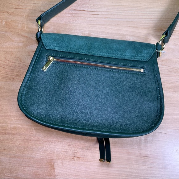 Ted Baker harrlee long tassel saddle shoulder bag in dark green NWT - Picture 5 of 9